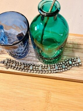 Vintage Weiss Rhinestone Bracelet
